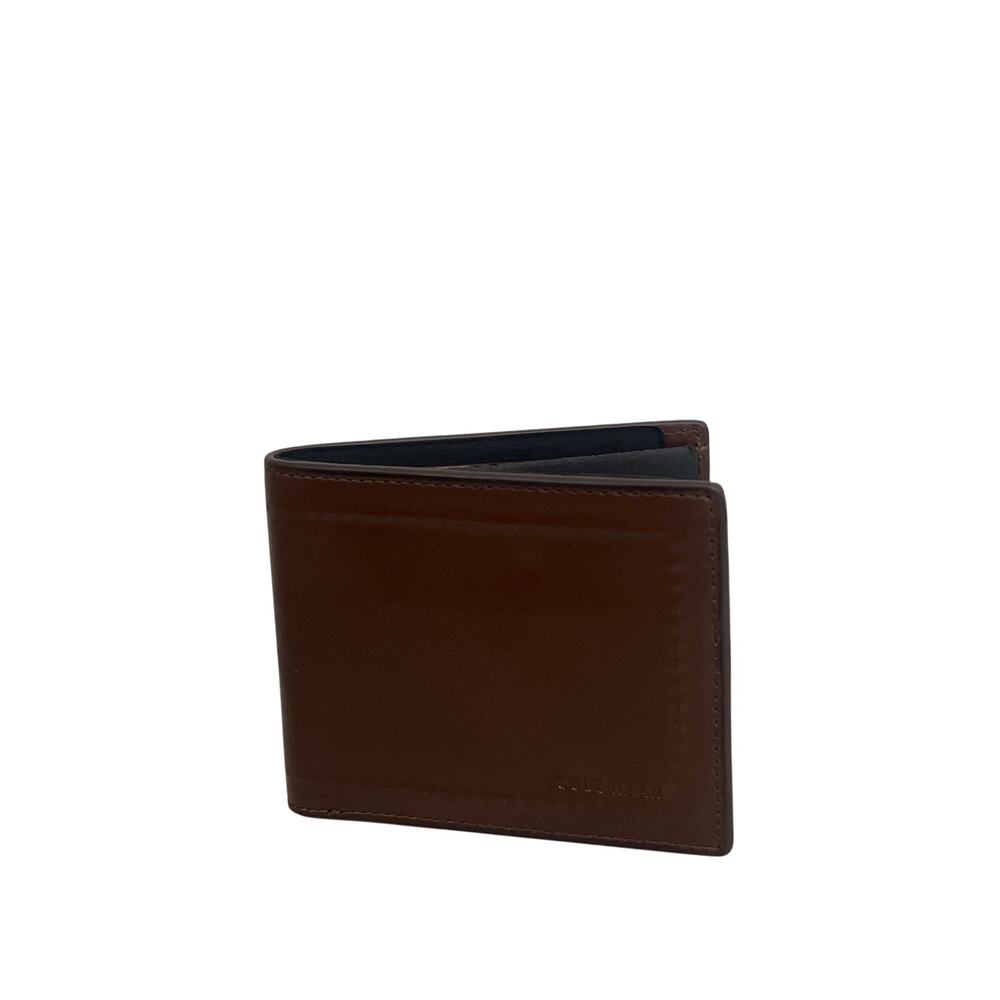 Father's Day Cole Haan Brown Claudio Leather Passcase Wallet Minimalist Classic